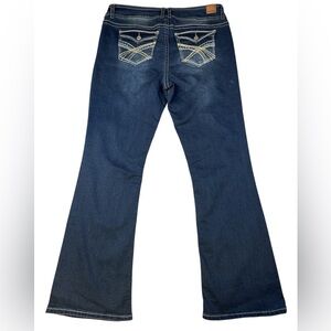 WallFlower Luscious Curvy Fit Bootcut Jeans Womens 17R Dark Wash Stretch